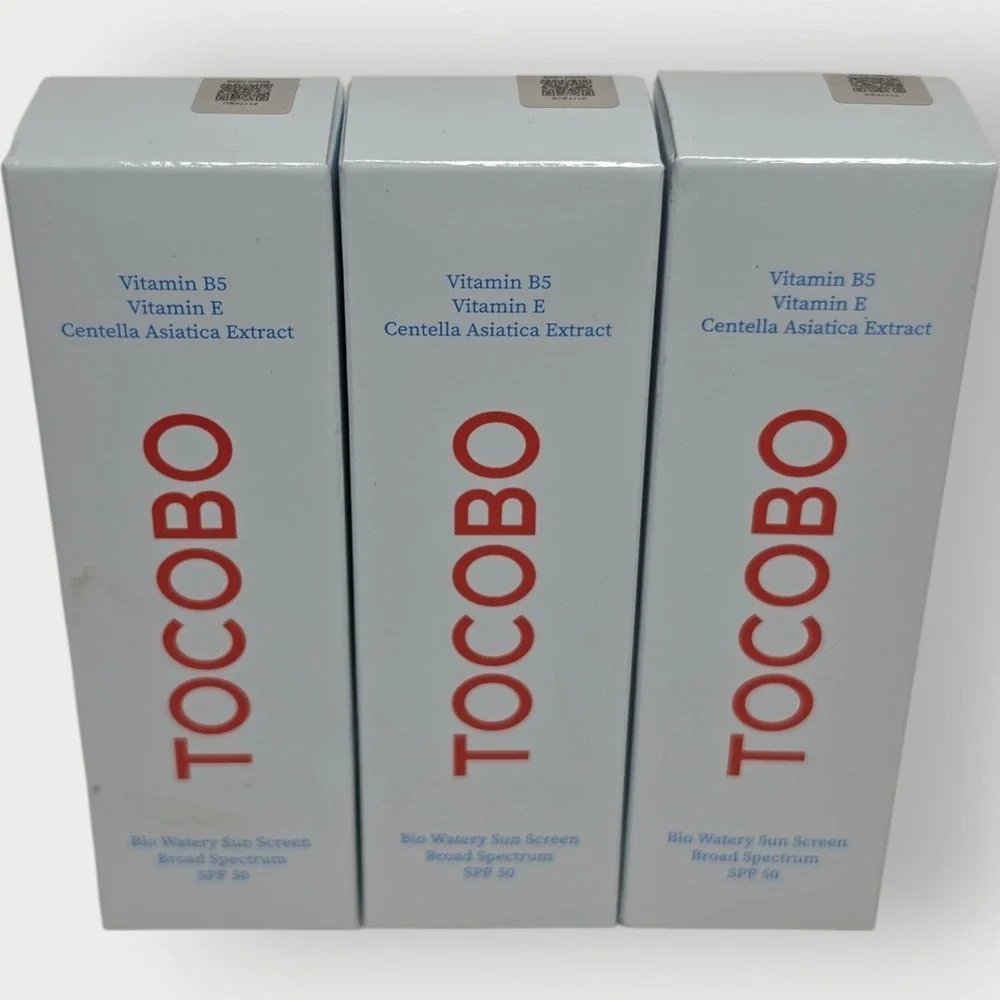 LOT OF 3 TOCOBO Bio Watery Sunscreen, Broad Spectrum Spf 50 Vitamin B +E‎ 1.35oz